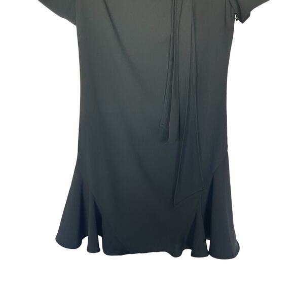 CeCe Bow Neck Short Sleeve Dress Black Size 2 - Picture 5 of 12